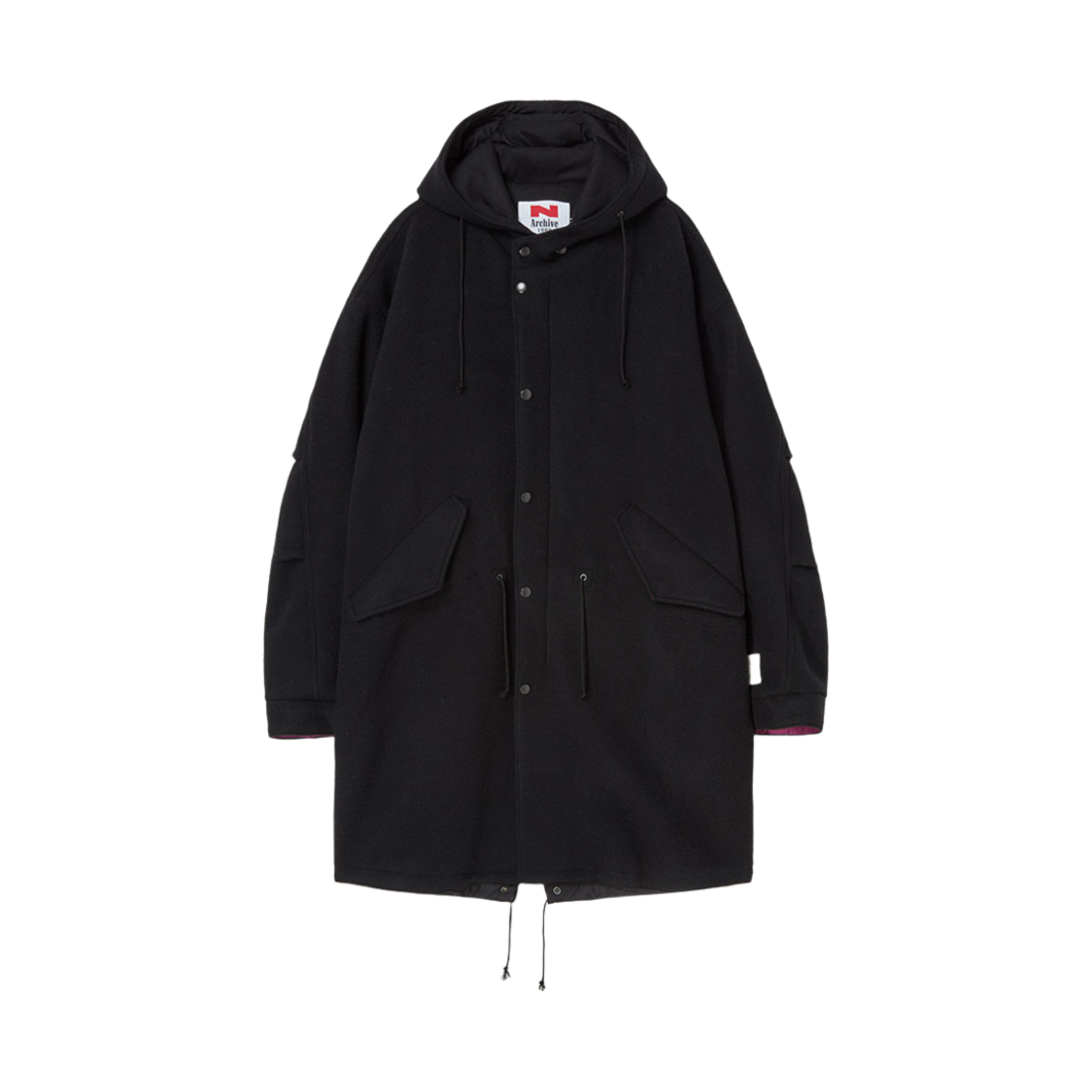 NV24WICT02BK N ARCHIVE Archive Classic Detail Super Fine Wool Belnded Coat Black