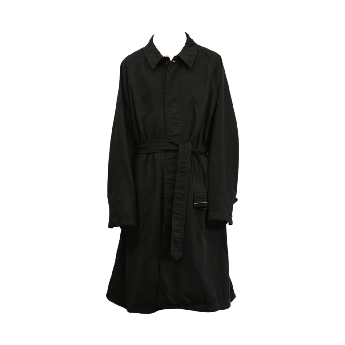 안셀름 드릴 발마칸 코트 블랙(Ancellm Drill Balmacaan Coat Black)