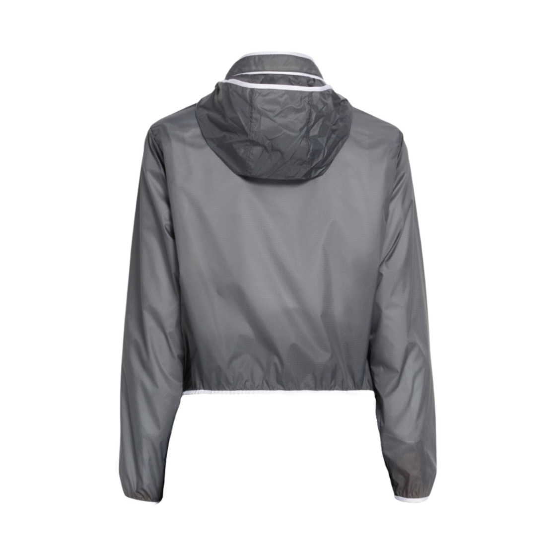 (W) 톰브라운 디태처블 후드 시어 나일론 립스탑 콘트라스트 집 윈드브레이커 실버((W) Thom Browne Sheer Nylon Ripstip Contrast Zip Windbreaker with Detachable Hood Silver) - 2
