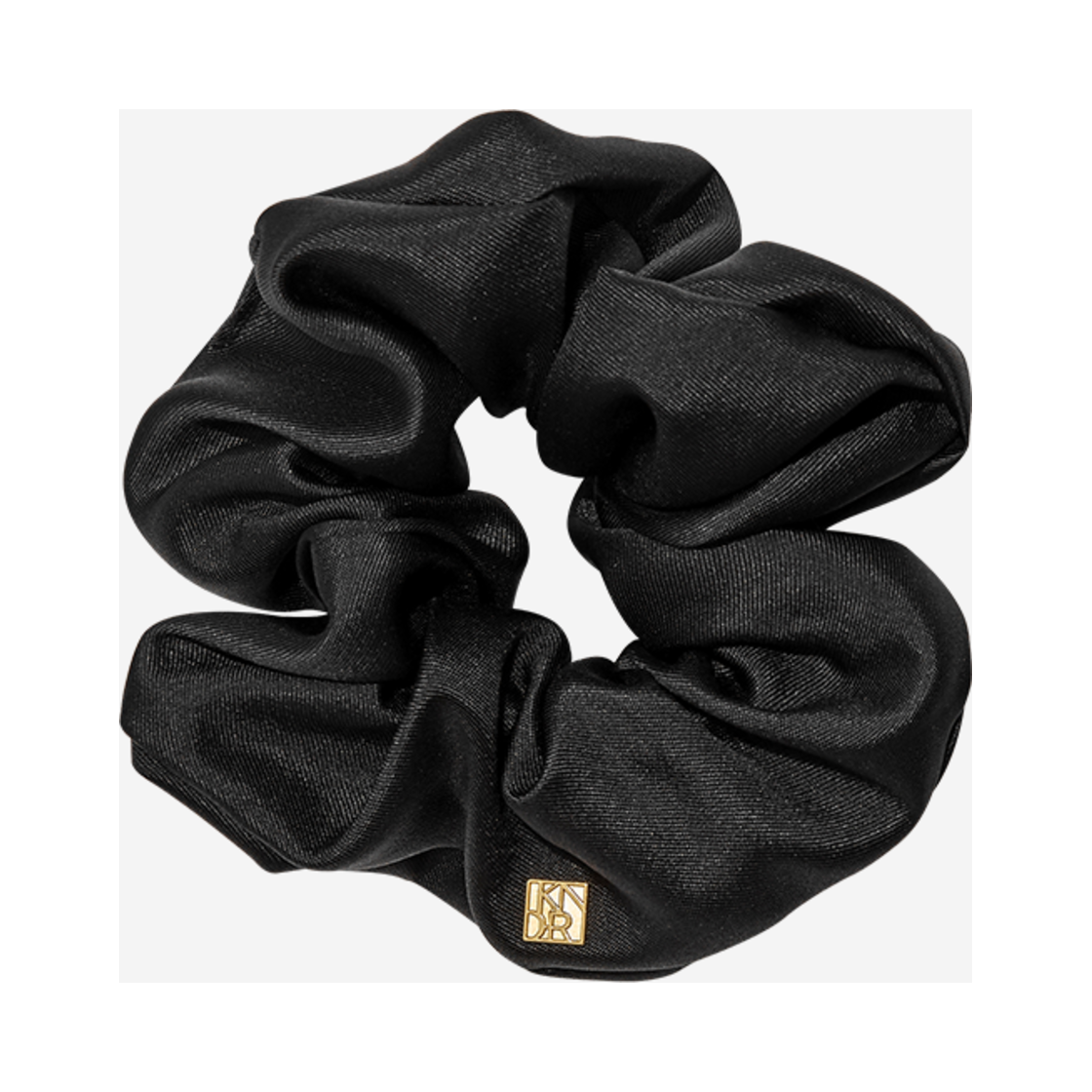 P0000DIS Kindersalmon Silk Scrunchie Black (M)