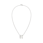 (W) Hermes Pop H Pendant Palladium & Blanc