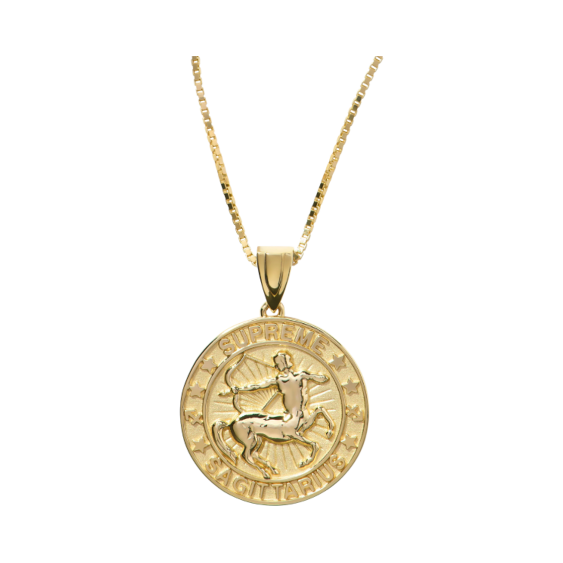 슈프림 x 제이콥 앤 코 14K 골드 조디악 펜던트 골드 사지타리우스 - 24FW(Supreme x Jacob & Co. 14K Gold Zodiac Pendant Gold Sagittarius - 24FW)