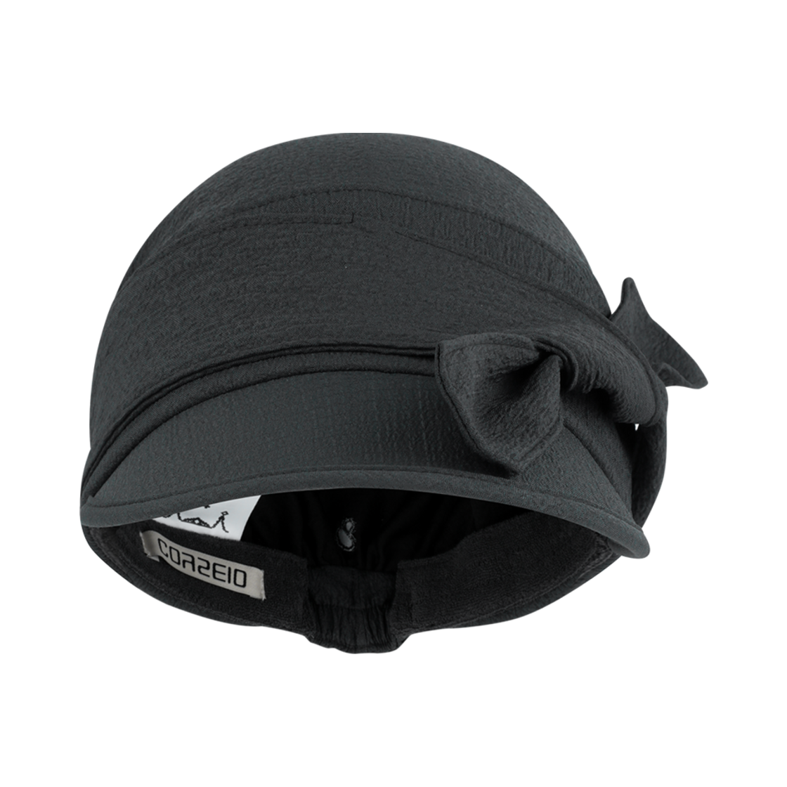 SU2501CA03-c COYSEIO Ribbon Tie Cap Charcoal - 대표 이미지 #1
