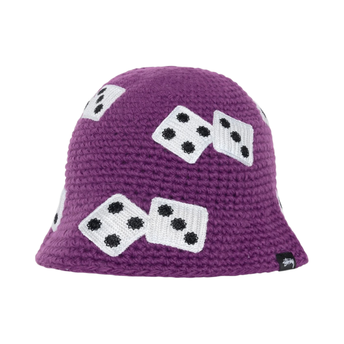 1321209 Stussy Dice Knit Bucket Hat Purple