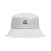 (W) Moncler Logo Bucket Hat Off White - 22SS