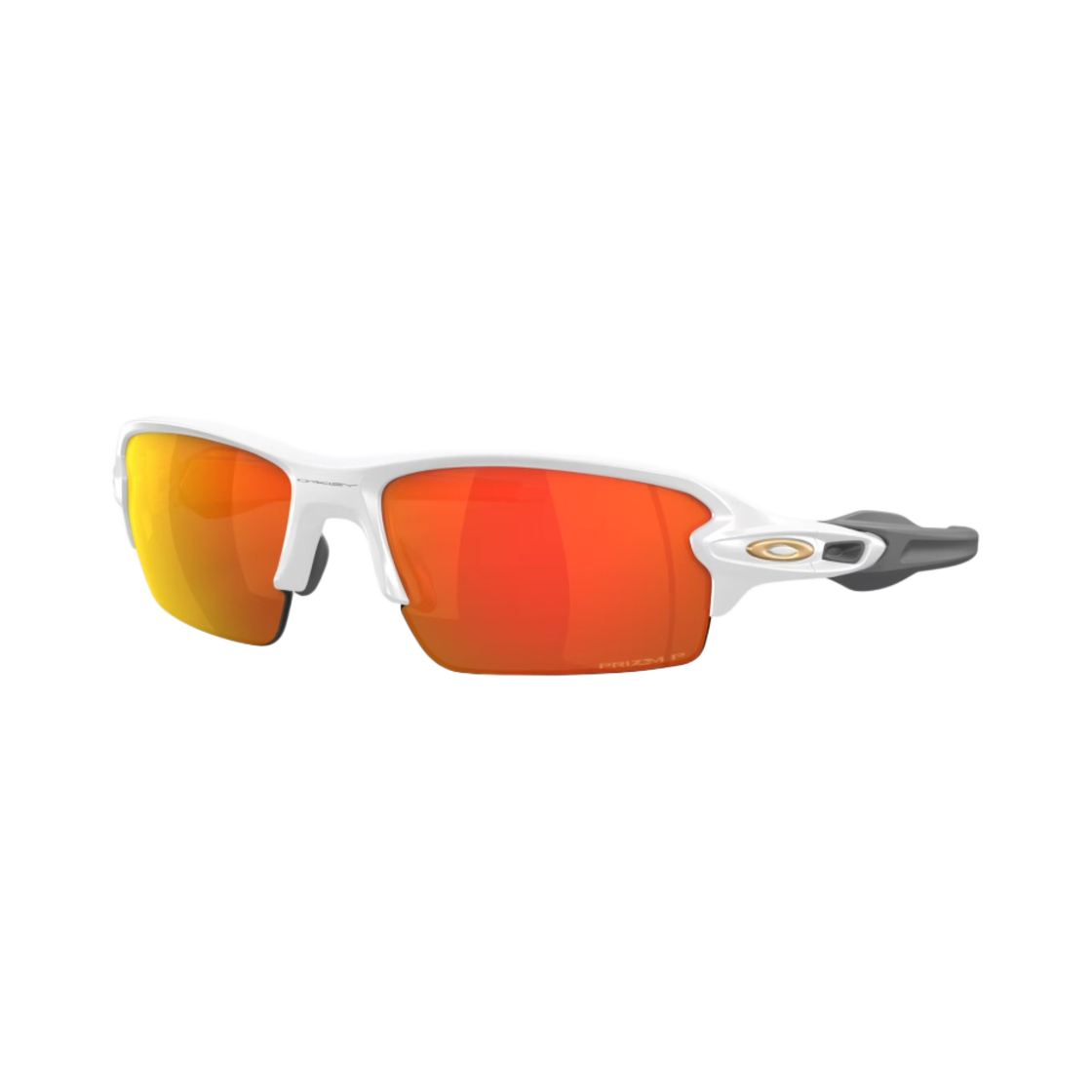 오클리 플랙 매트 화이트 프레임 프리즘 루비 폴러라이즈드 렌즈 로우 브릿지 핏(Oakley Flak Matte White Frame Prizm Ruby Polarized Lenses Low Bridge Fit) - 1