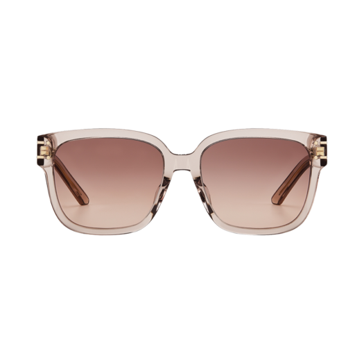 (W) Dior Diorsignature S7F Transparent Square Sunglasses Sand Beige