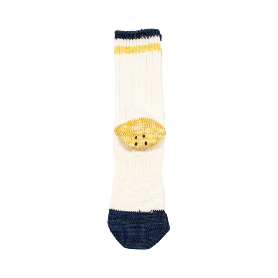 EK-1364/EK-1364XS Kapital 60 Pieces Ivy Rainbowy Happy Heel Socks White