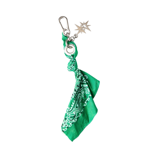 小物 vacant archive dyed bandana keyring DYED BANDANA KEYRING GREEN - vacantarchive