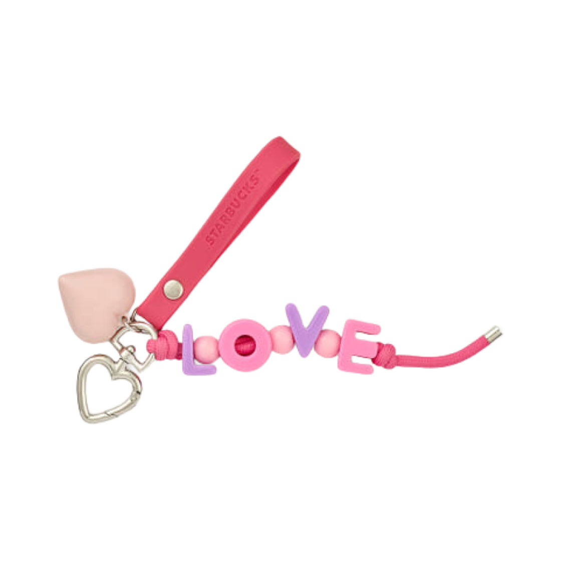 - Starbucks Love Heart Keychain Pink