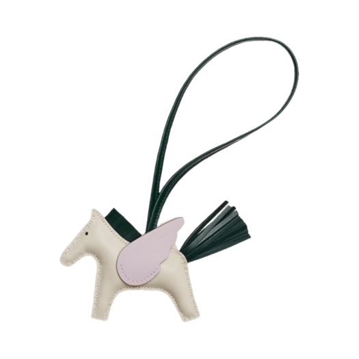 Hermes Rodeo Pegase PM Charm Milo Swift & Craie Vert Cypres Mauve Pale