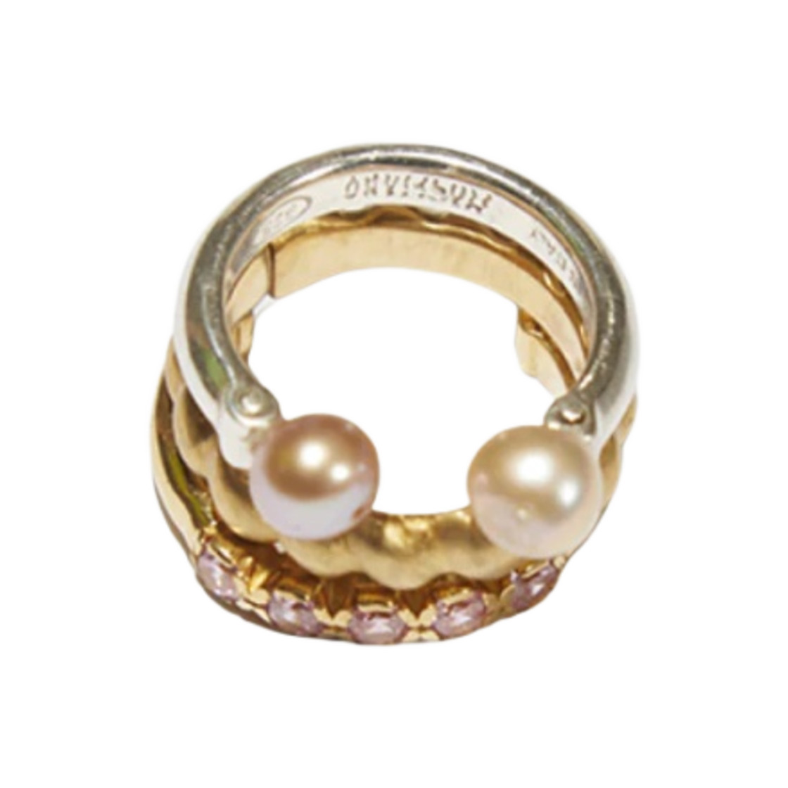 R38310253-31 Magliano Scacciapensieri Ring Gold Silver Pink Pearl