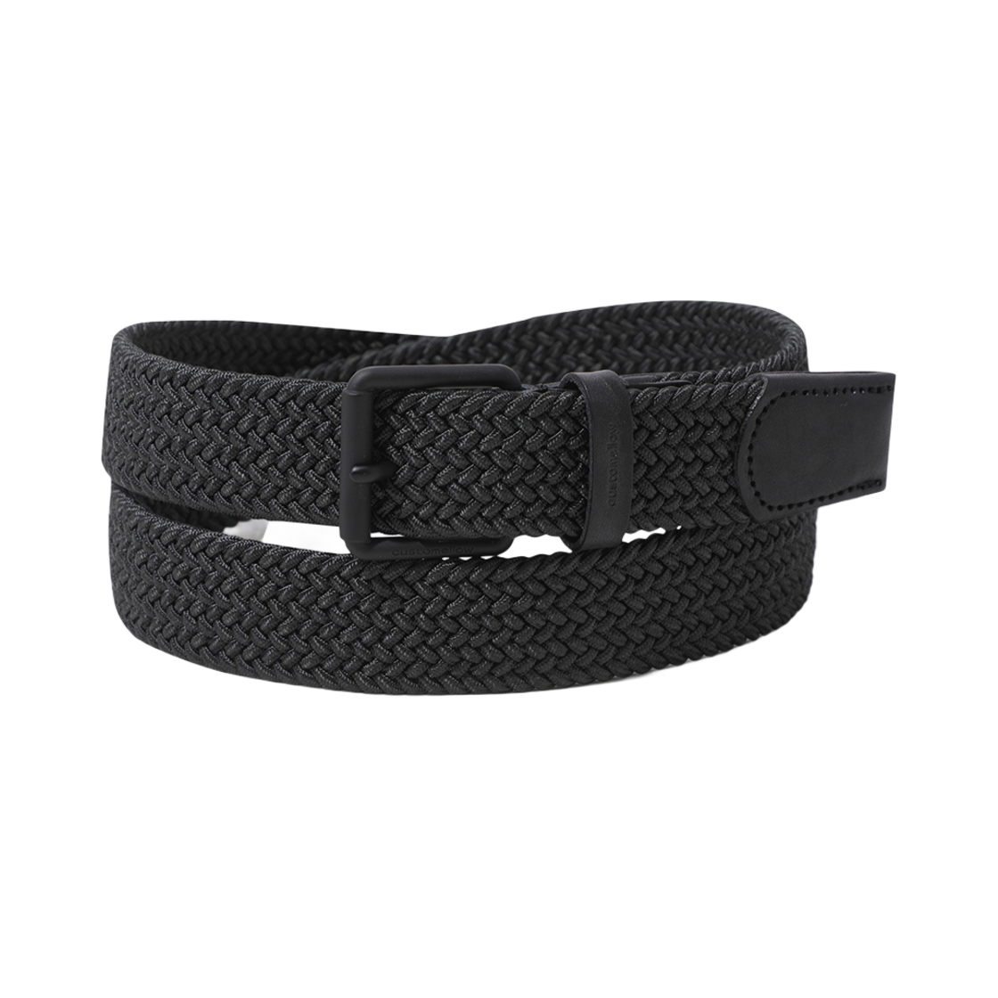 CAABX25102BKX Customellow Leather Braided Belt Black