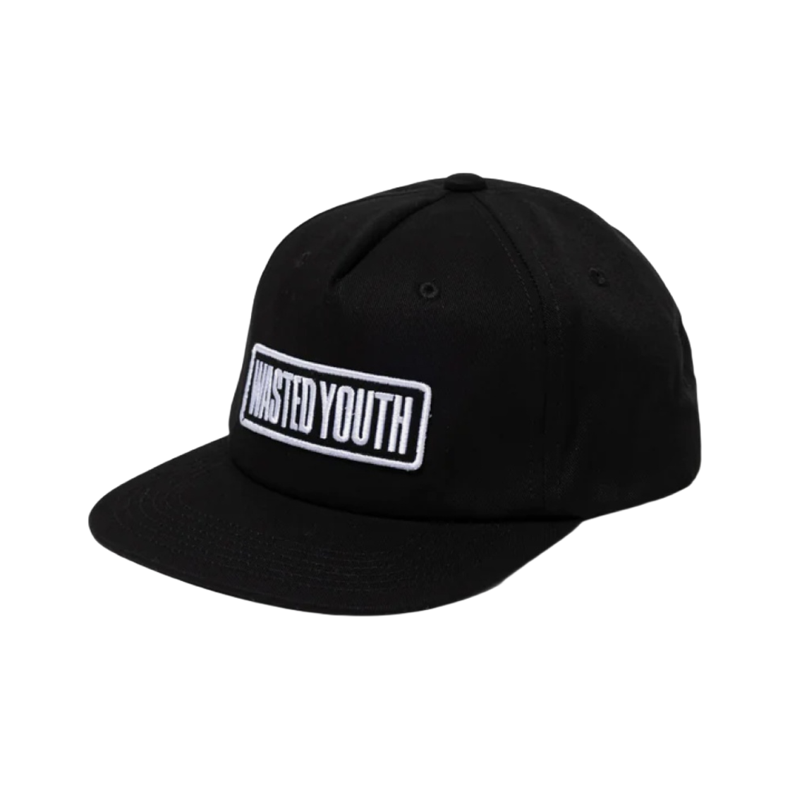 베르디 웨이스티드 유스 5 패널 스냅백 캡 블랙(Verdy Wasted Youth 5-Panel Snapback Cap Black)