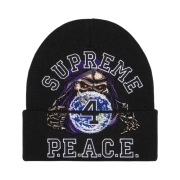 Supreme Peace Embroidered Beanie Black - 23FW