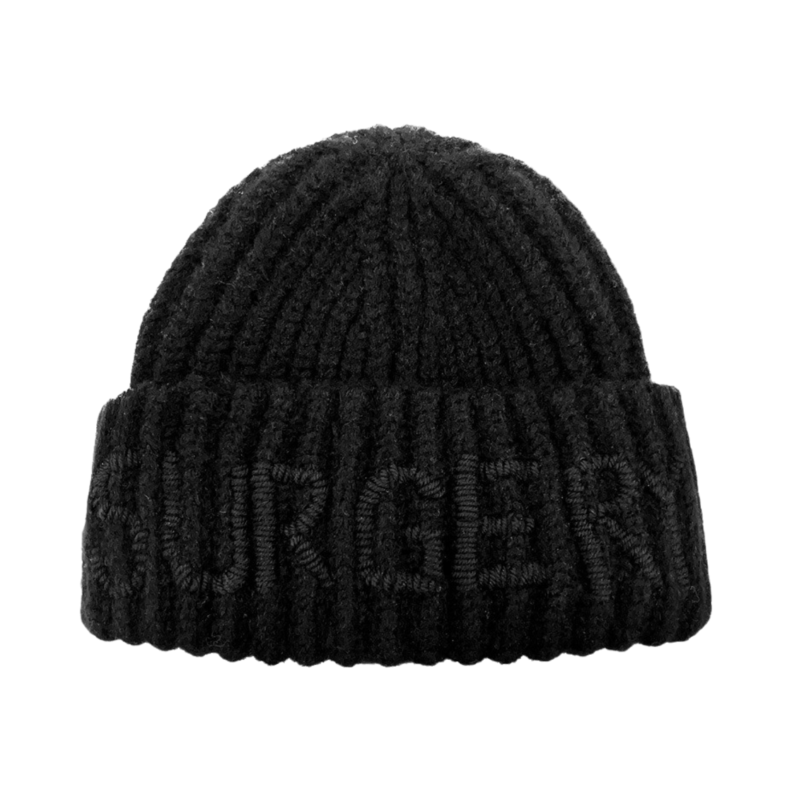 써저리 핸드 스티치 자수 로고 비니 블랙(Surgery Hand Stitch Embroidery Logo Beanie Black)