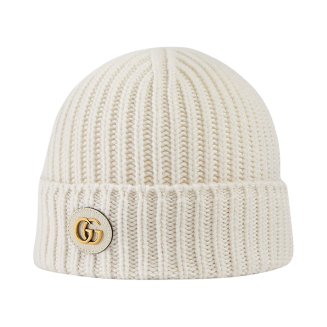 (W) 구찌 울 캐시미어 햇 더블 G 화이트((W) Gucci Wool Cashmere Hat with Double G White) - 2
