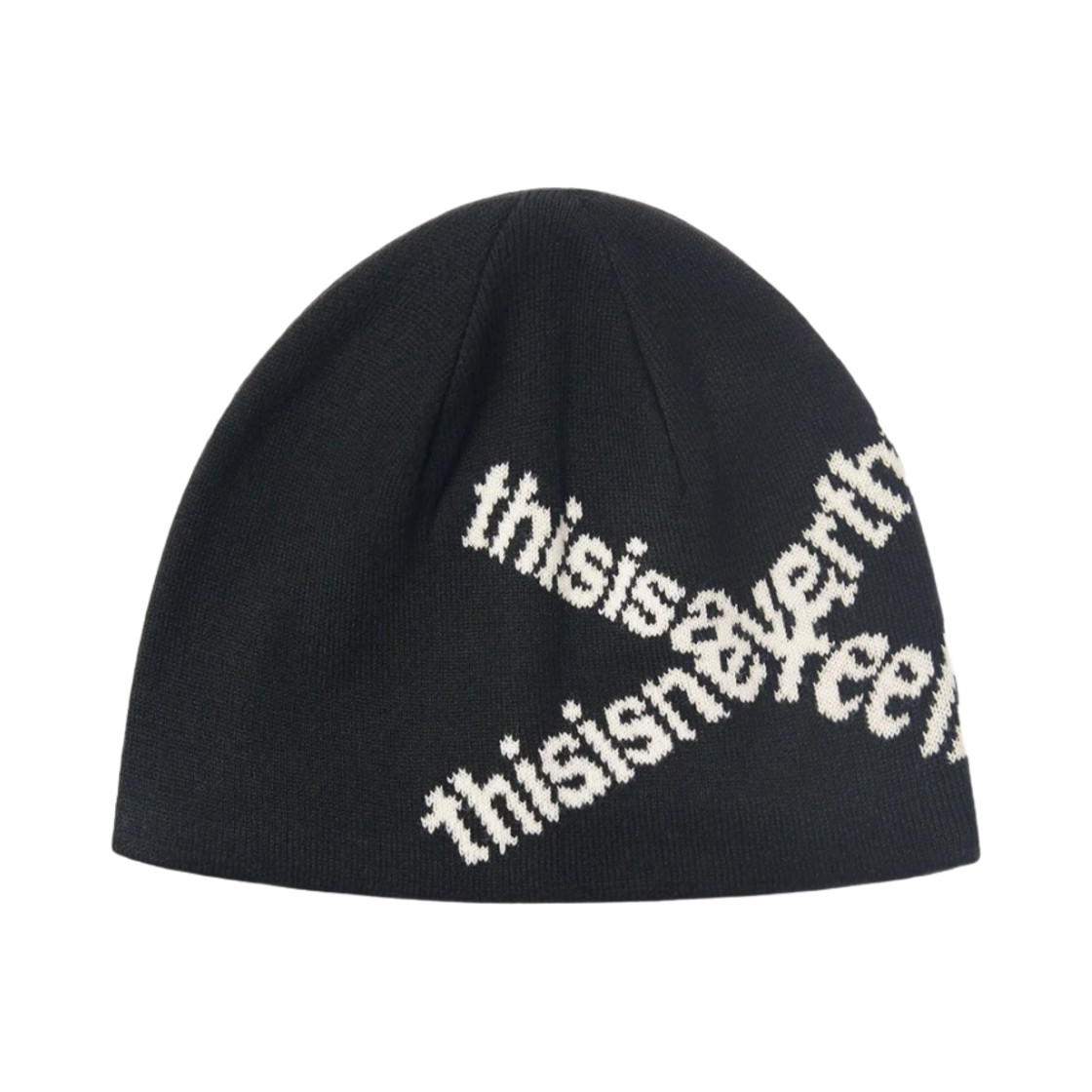 디스이즈네버댓 x 퍼블릭 릴리즈 자카드 비니 블랙(Thisisneverthat x Public Release Jacquard Beanie Black) - 1
