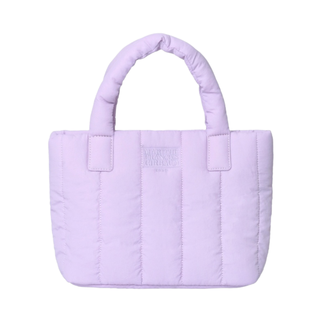 [MARITHE]★24FW★韓国人気★CLASSIC LOGO GLOSSY PADDING BAG 마리떼 프랑소와 저버 클래식 로고 패딩 백 라이트 퍼플