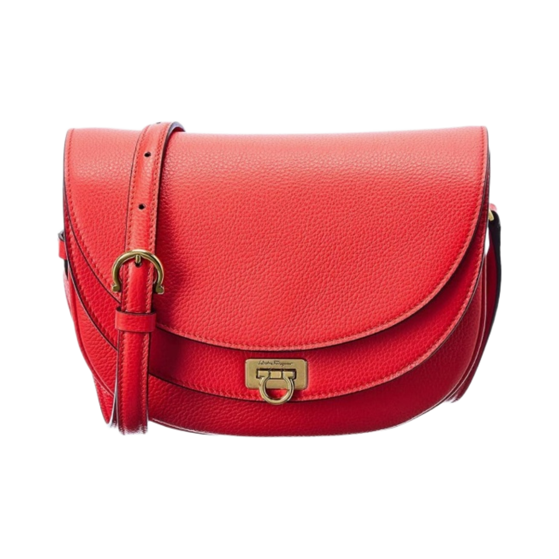 21I333-749873 Ferragamo Gancini Crossbody Bag Candy Apple Red