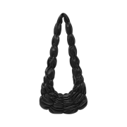 COS Ripple Leather Crossbody Bag Black