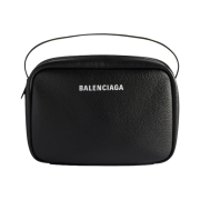 Balenciaga Grained Calfskin Everyday Medium Camera Bag Black