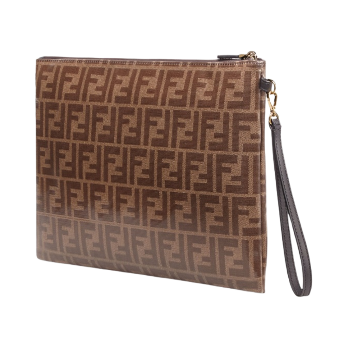 펜디 패브릭 라지 플랫 파우치 브라운(Fendi Fabric Large Flat Pouch Brown) - 2
