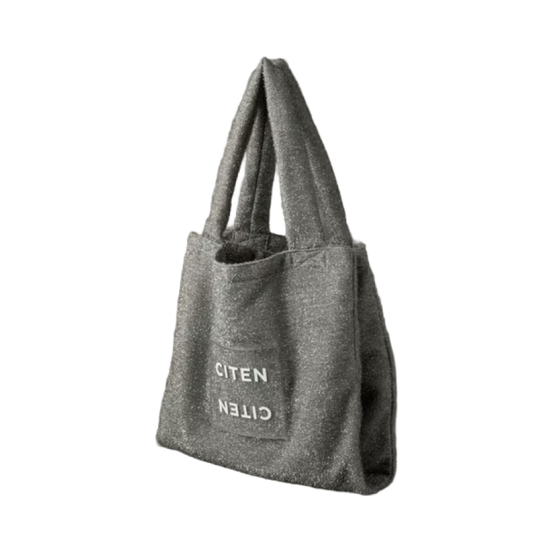시텐 스파클리 클리어 로고 토트백 실버(Citen Sparkly Clear Logo Tote Bag Silver) - 2