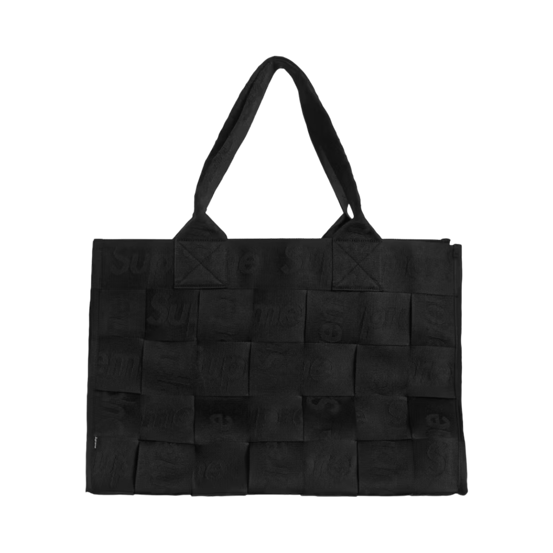 슈프림 우븐 라지 토트백 블랙 - 23SS