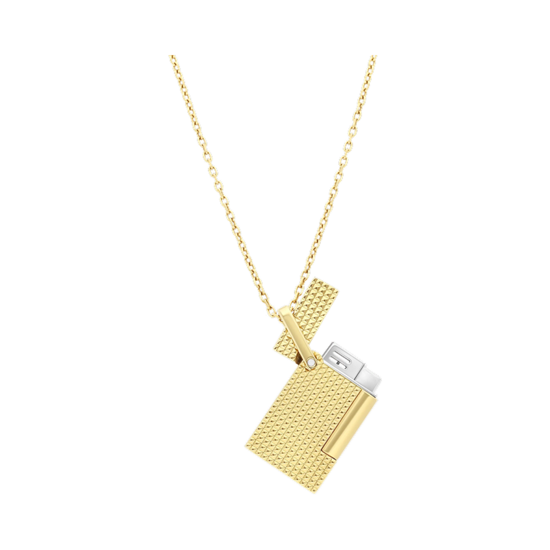 S.T. 듀퐁 네클리스 다이아몬드 헤드 라이터 골드(S.T. Dupont Necklace Diamond Head Lighter Gold)