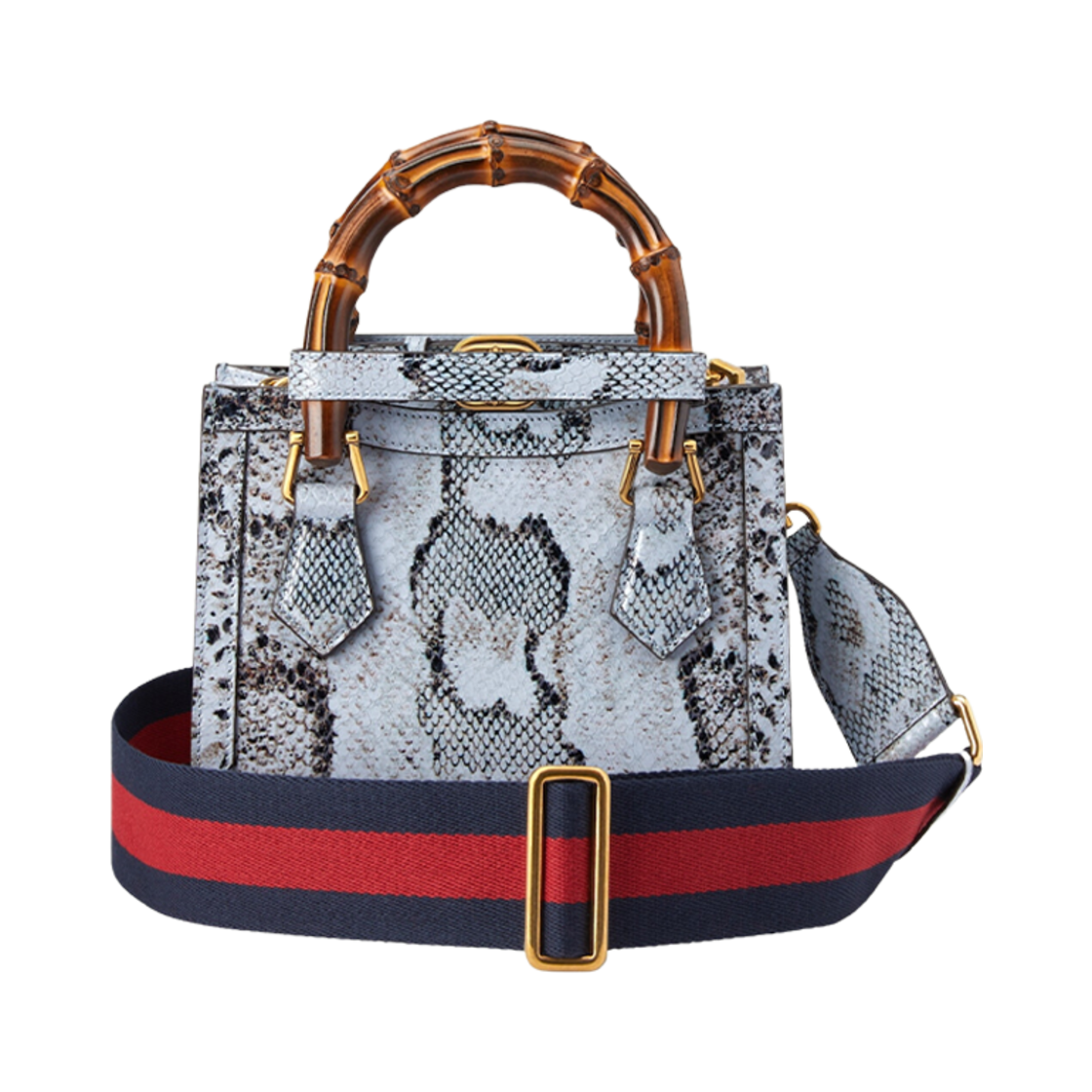구찌 다이애나 미니 파이썬 토트백 라이트 블루(Gucci Diana Mini Python Tote Bag Light Blue) - 3