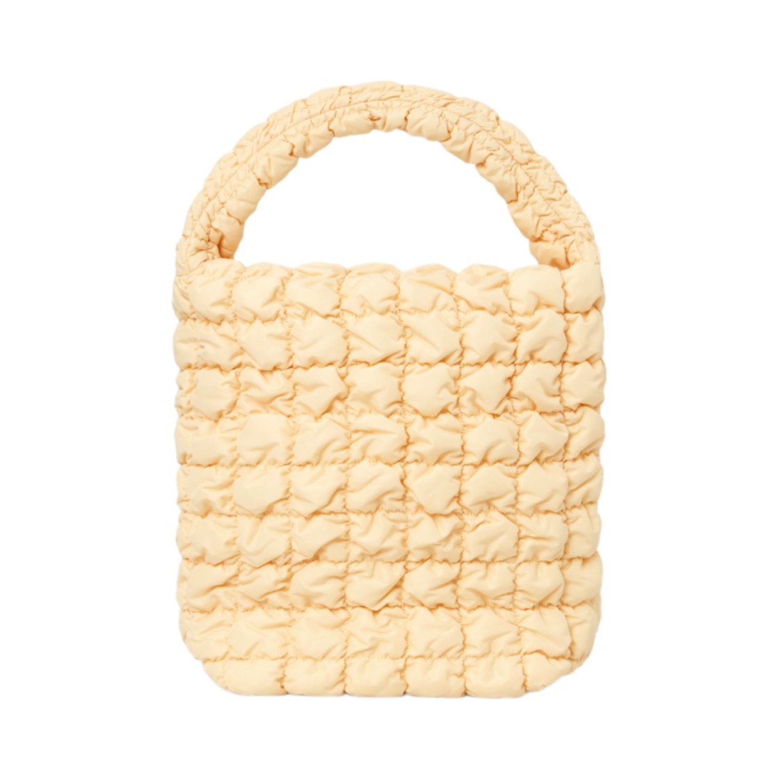 코스 퀼티드 미니 토트백 라이트 옐로우(COS Quilted Mini Tote Bag Light Yellow)