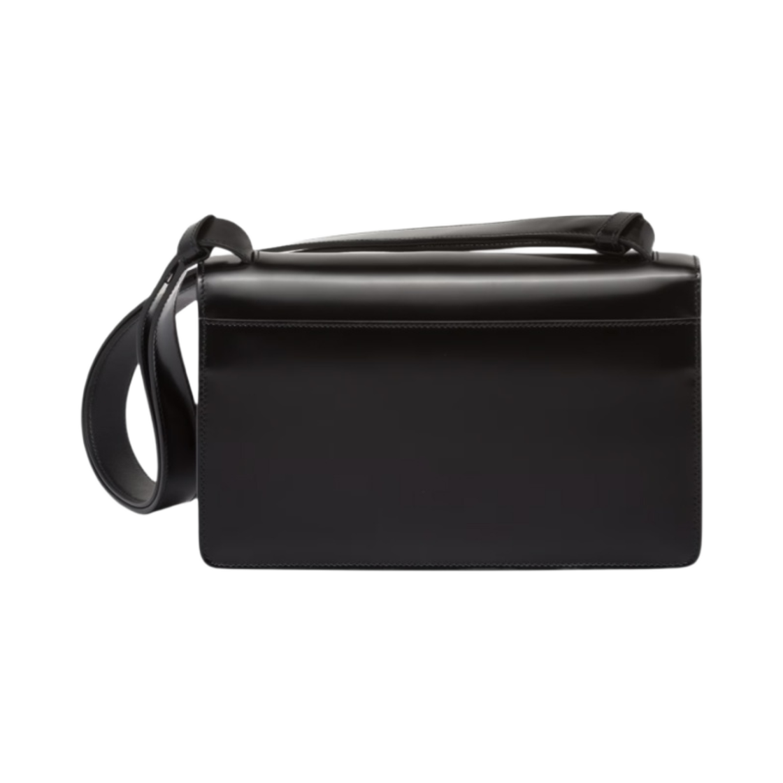 프라다 엠블럼 브러쉬드 레더 백 블랙(Prada Embleme Brushed Leather Bag Black) - 2