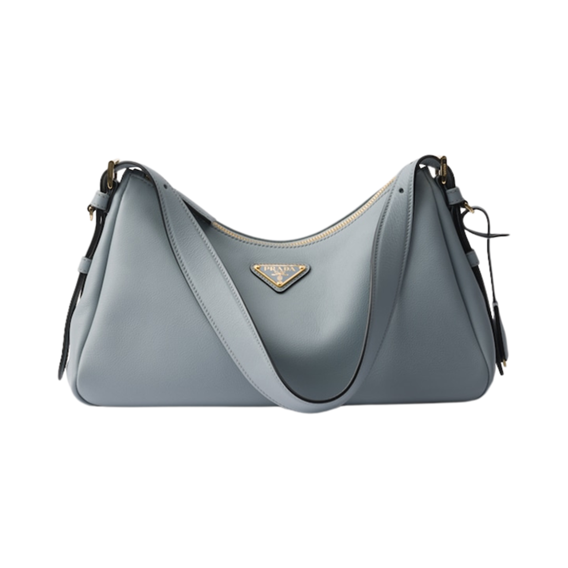 1BC229-2CYS-F04F1 Prada Aimee Medium Leather Shoulder Bag Opaline