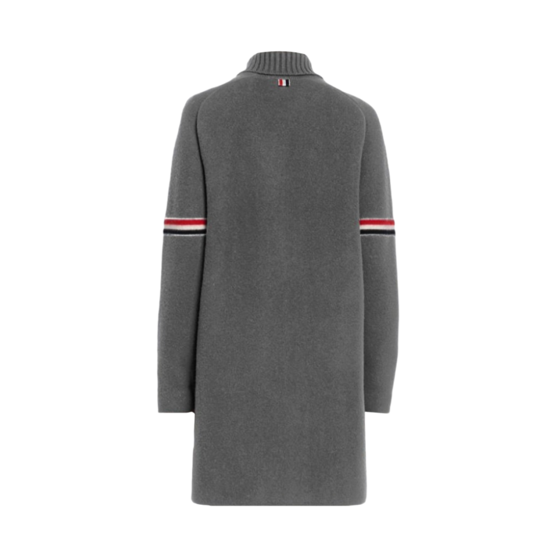 톰브라운 보일드 울 스트라이프 카 코트 미디움 그레이(Thom Browne Boiled Wool Stripe Car Coat Medium Grey) - 2
