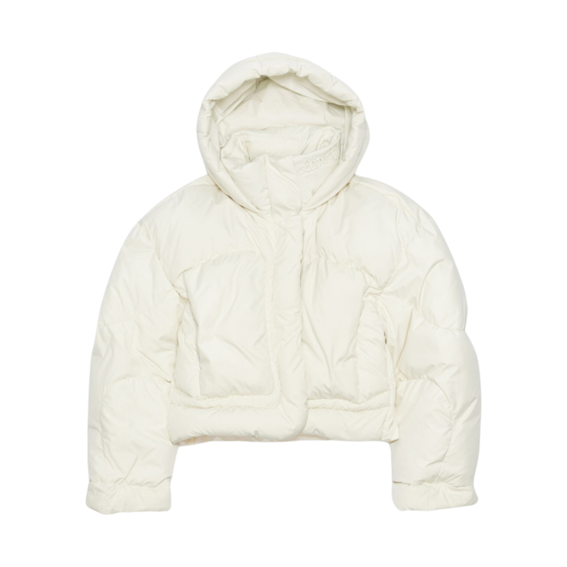 (W) 아크네 스튜디오 후드 퍼퍼 자켓 포셀린 화이트((W) Acne Studios Hooded Puffer Jacket Porcelain White) - 1