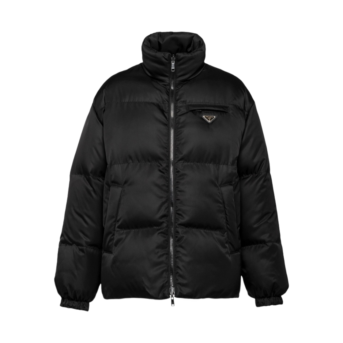 SGC045-1WQ8-F0002 Prada Mid Length Re-Nylon Reversible Down Jacket Black