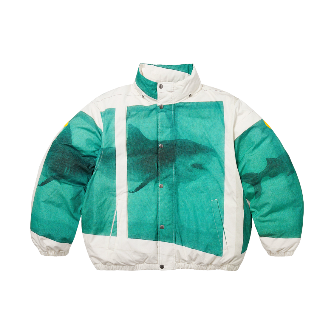 슈프림 x 데미안 허스트 다운 퍼퍼 자켓 화이트 - 25SS(Supreme x Damien Hirst Down Puffer Jacket White - 25SS) - 4