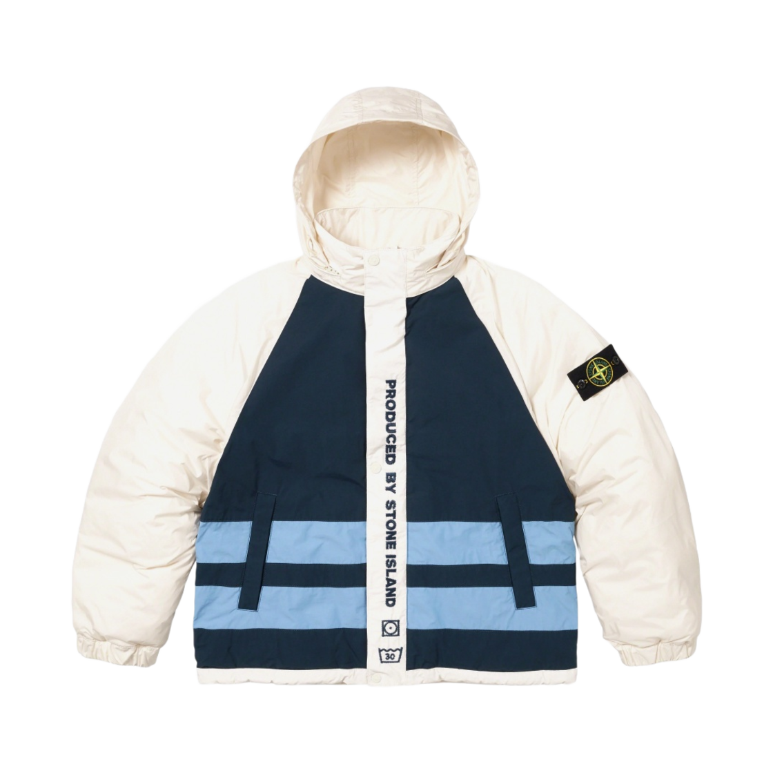 슈프림 x 스톤 아일랜드 리버시블 다운 퍼퍼 자켓 화이트 - 23FW(Supreme x Stone Island Reversible Down Puffer Jacket White - 23FW)