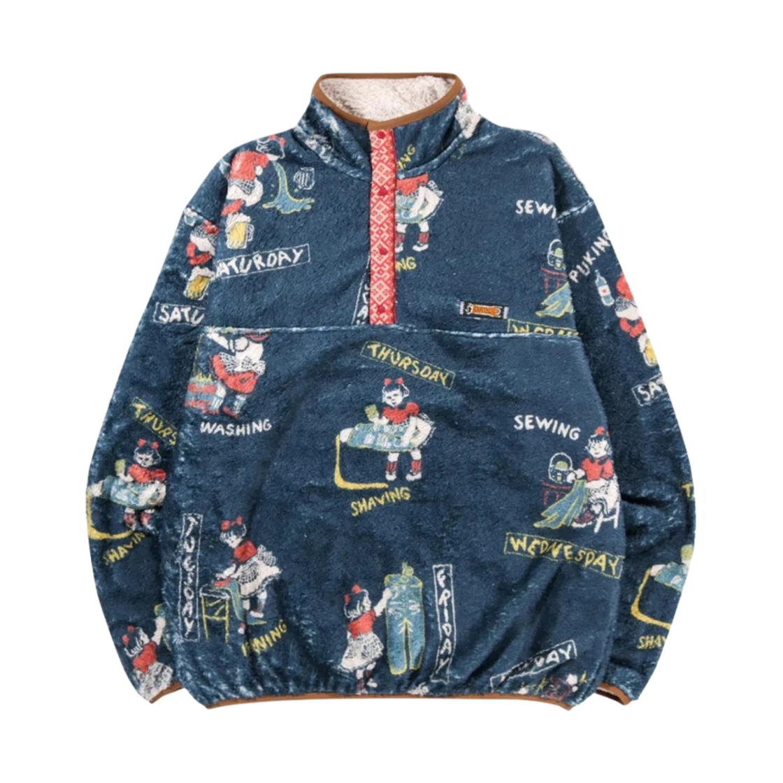 Kapital Kapital Kounty Calendar Fleece Pullover Navy · 2