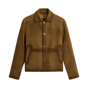 Zara Suede Leather Jacket Camel