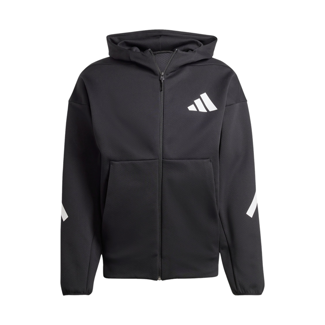 아디다스 Z.N.E. 풀집 후드 트랙 자켓 블랙 화이트 - KR 사이즈(Adidas Z.N.E. Full-Zip Hoodie Track Jacket Black White - KR Sizing) - 1