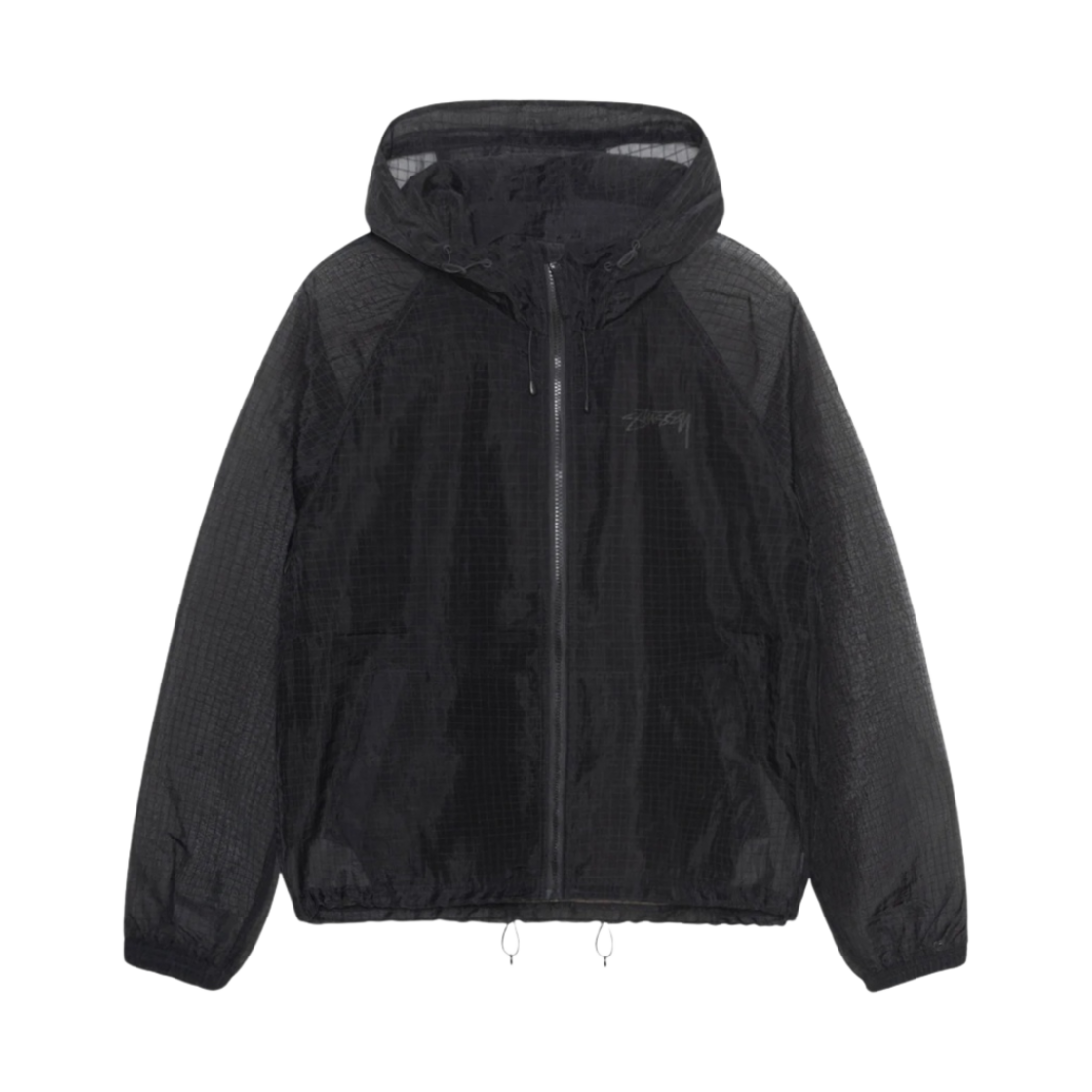 스투시 비치 쉘 트랜스패런트 립스탑 블랙(Stussy Beach Shell Transparent Ripstop Black)