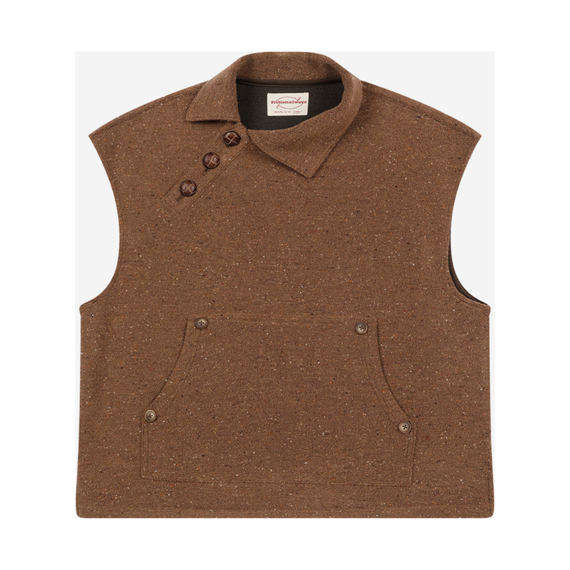 S01VT01BR Problemallways Sand Pocket Vest Brown