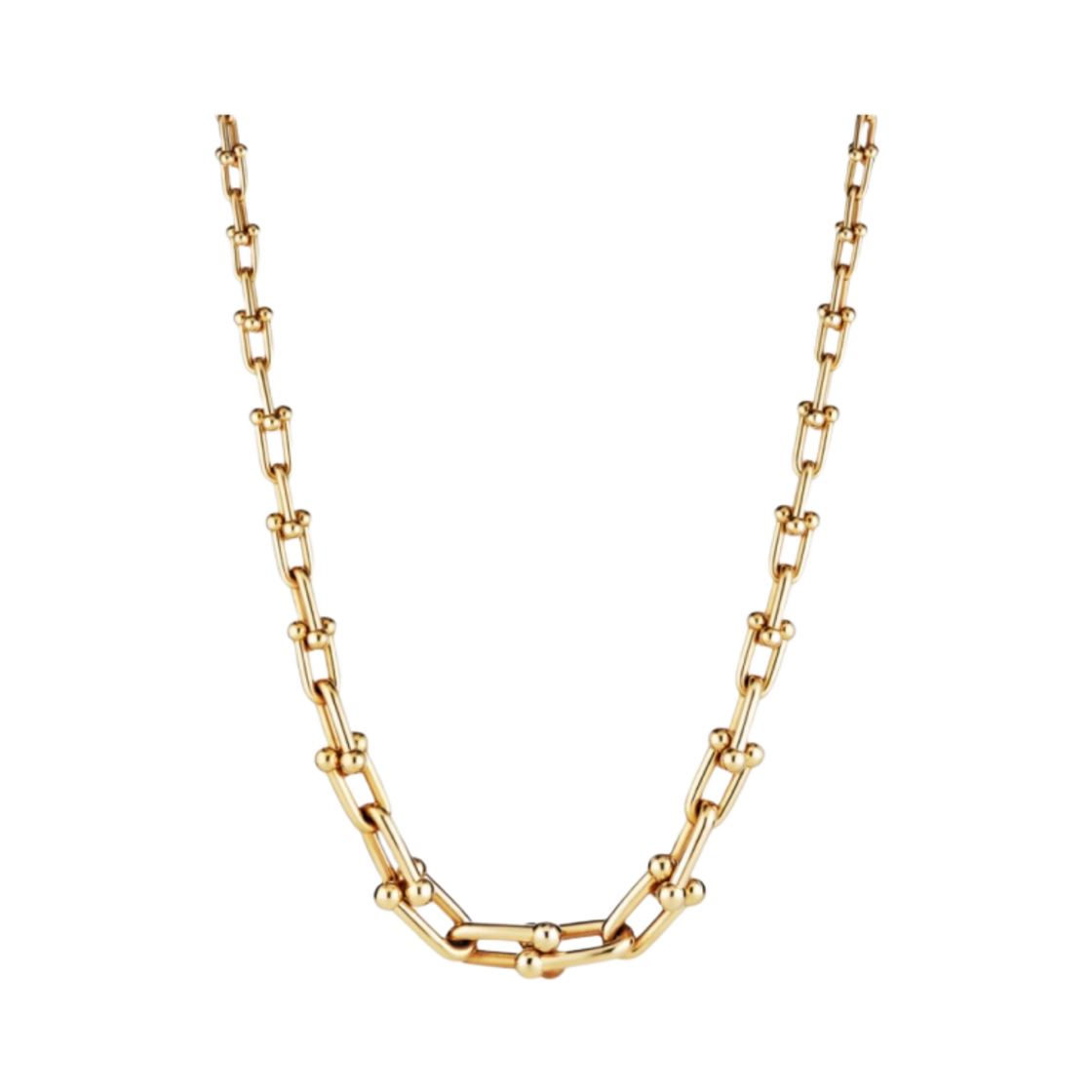 티파니 앤 코 티파니 하드웨어 그레듀에이티드 링크 네클리스 옐로우 골드(Tiffany & Co. Tiffany Hardwear Graduated Link Necklace Yellow Gold) - 1