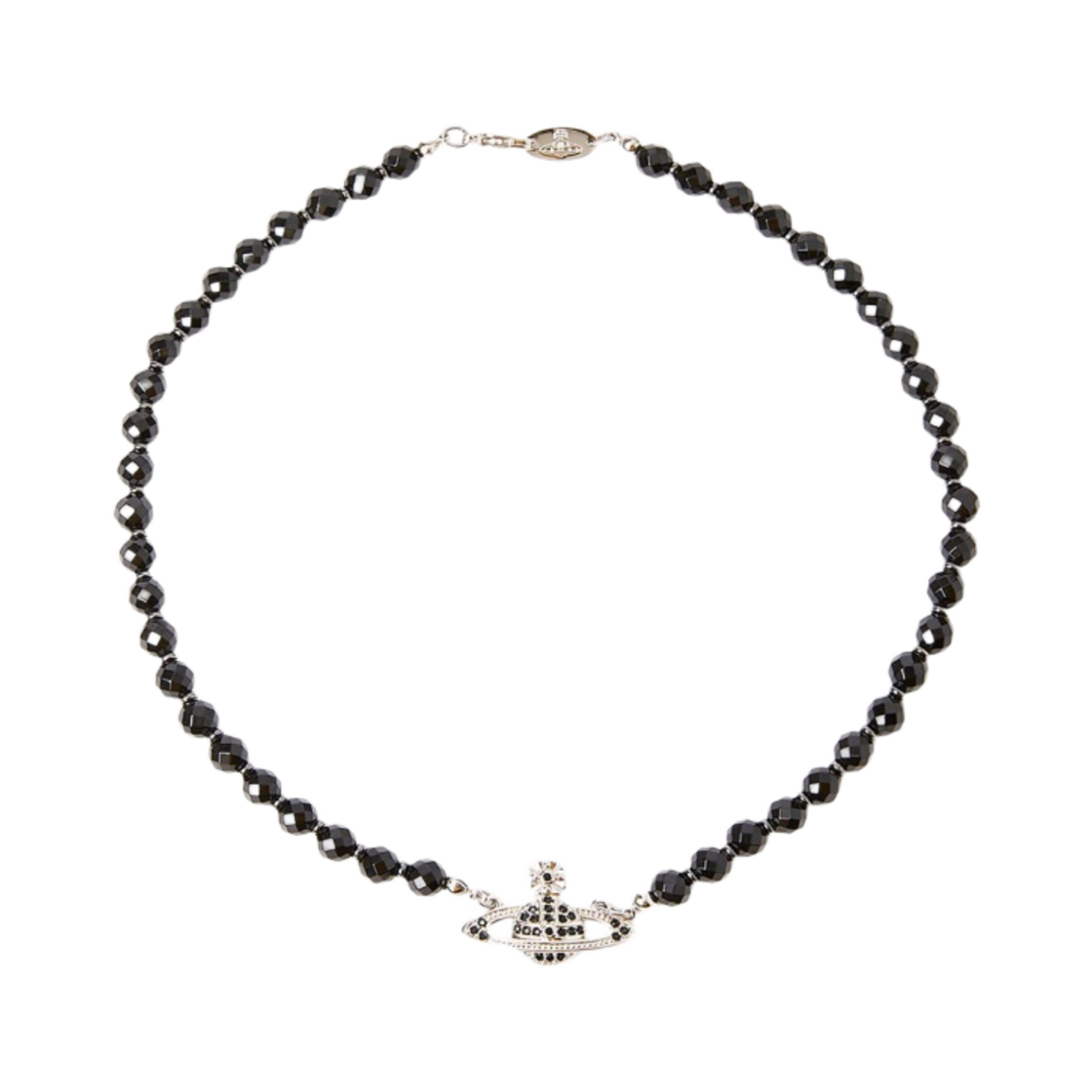 비비안 웨스트우드 메살린 초커 실버 블랙(Vivienne Westwood Messaline Choker Silver Black)