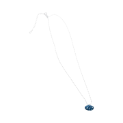 Nff Blue Stone Silver Necklace Navy