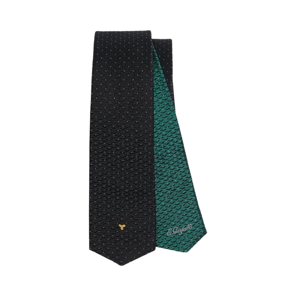TEXELDREDGEBI-0109 Goyard Silk Eldredge Tie Black Green