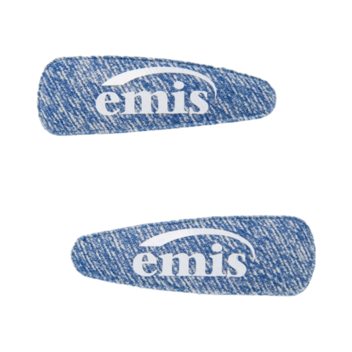 (W) 이미스 뉴 로고 데님 헤어핀 라이트 블루