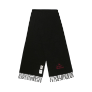 Vivienne Westwood Embroidered Logo Muffler Black Wine